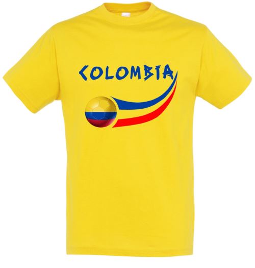 Supportershop Colombie T-Shirt Adulte, Jaune, FR : XL (Taille Fabricant : XL)