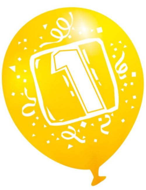 Amscan ballons premier anniversaire 22,8 cm latex 6 pièces