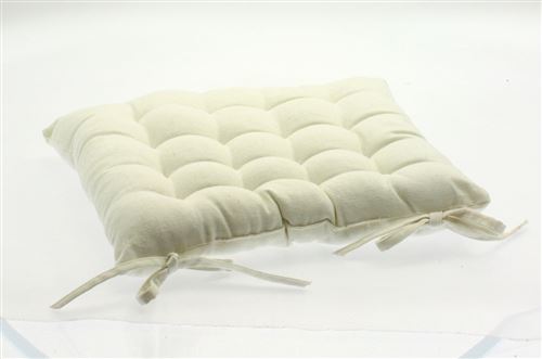 Coussin pour chaise de jardin Ivoire 38 x 38 cm