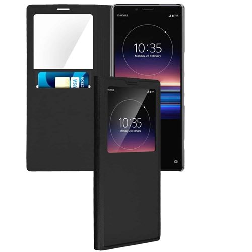 Etui de protection Porte carte pour Sony Xperia 1 -Noir