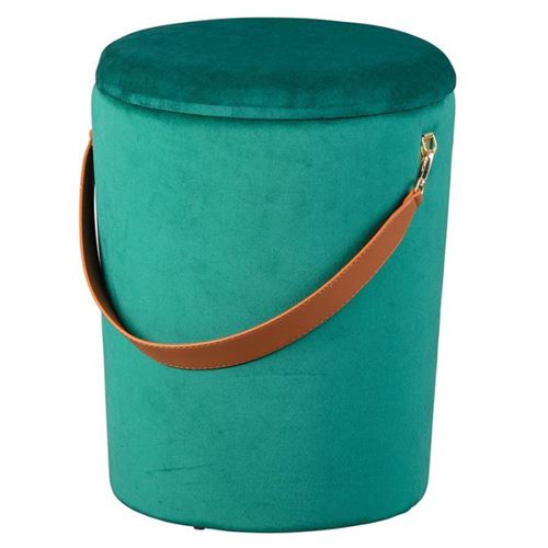 Tabouret Papua avec espace de rangement - l 35 x P 35 x H 45 cm - Vert