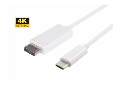 Microconnect Blanc - Adaptateur Vidéo Externe - Usb-C 3.1 - Displayport