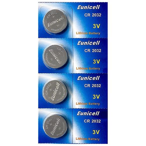 4 Piles Bouton Eunicell CR2032 - Pile Lithium 3V