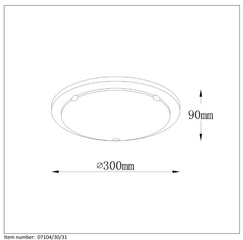 Lucide BASIC - Plafonnier - Ø 30 cm - Blanc