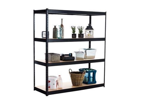 Étagère de Rangement 160 x 60 x 180 cm , Noir