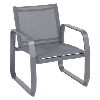 Salon de jardin Hespéride Gili 4 Personnes Ardoise et Gris Quartz