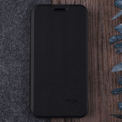 LG Q6 Housse Etui Cuir PU gravé étoiles Noir ALS50738