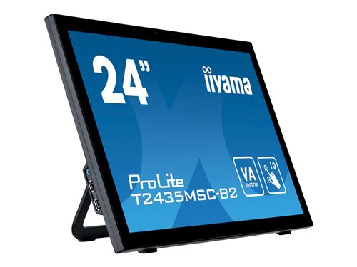 iiyama ProLite T2435MSC-B2 - Écran LED - 24"" (23.6"" visualisable) - écran tactile - 1920 x 1080 Full HD (1080p) @ 60 Hz - VA - 250 cd/m² - 3000:1 - 6 ms - HDMI, DVI-D, DisplayPort - haut-parleurs - noir - État correct Iiyama sur Fnac
