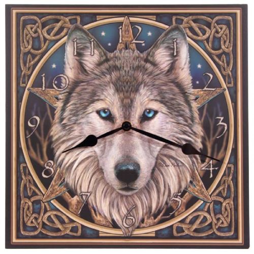 Horloge Tête de Loup Celtique par Lisa Parker