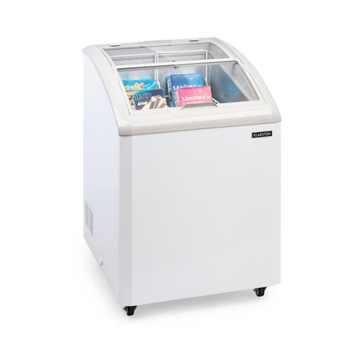 Klarstein Pro Eispalast Congélateur coffre vitré 100 litres -7 niveaux de puissance - Blanc