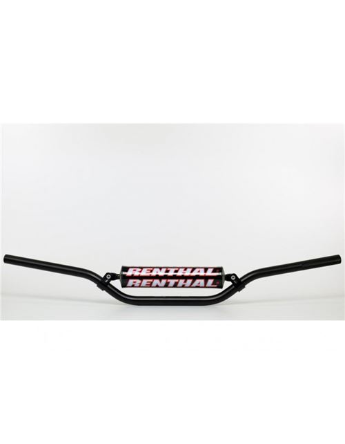 Guidon Ø22,2mm avec barre RENTHAL Classic Ricky Carmichael noir/mousse noire Honda/HM