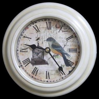 Lhéritier Du Temps Horloge Murale En Fer Blanc Avec Vitre