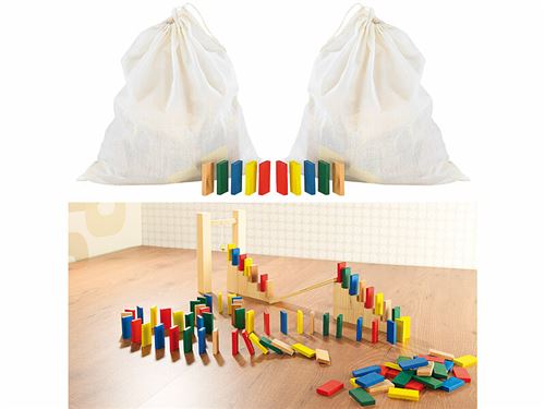 Playtastic : 2 kits de dominos colorés 263 pièces