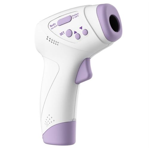 Thermomètre infrarouge numérique sans contact LCD-Blanc