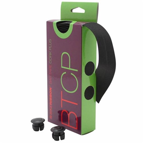 Ruban de guidon bikeribbon cork plus noir sans liege