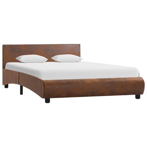 Cadre de lit Marron Similicuir 140 x 200 cm