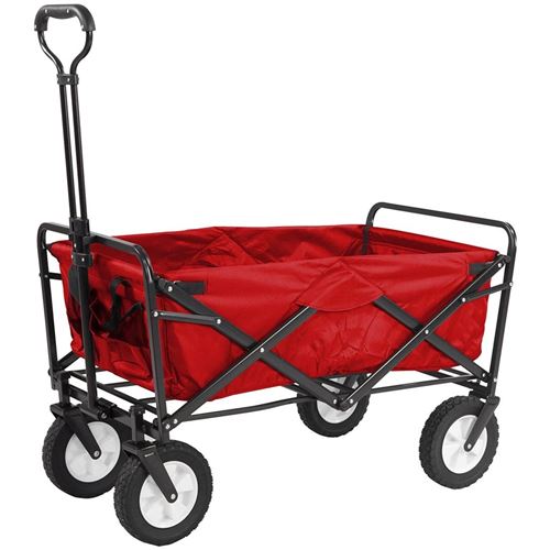 Meister Bolderwagen avec sac de rangement 89x48x76-101.5 cm rouge / noir