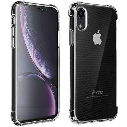 Coque pour Apple iPhone XR Flexible Antichoc Coins Bumper Transparent