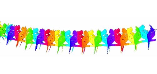 Haza Original guirlande de perroquets en papier 6 m