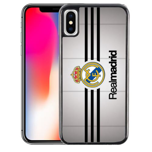 Coque pour iPhone XS real madrid bandes