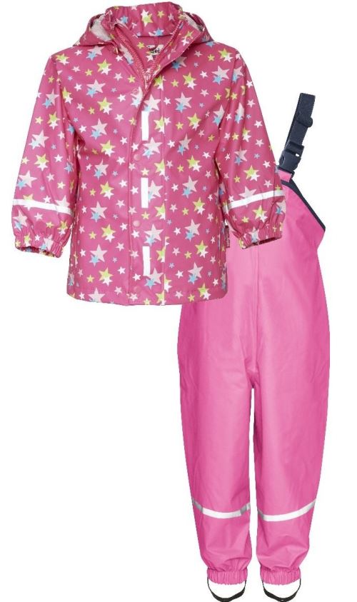 Playshoes habit de pluie deux pièces étoiles junior rose