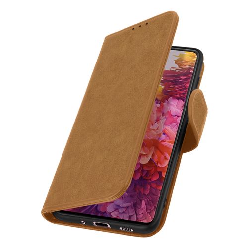 Avizar Étui pour Samsung Galaxy S20 FE Folio Intégrale Porte-carte Fonction Support Marron