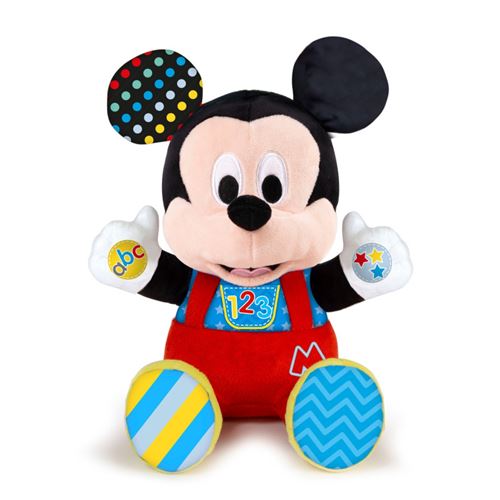 CLEMENTONI Disney Baby - Peluche d'activités Mickey - Jeu d'éveil