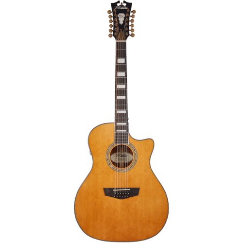 D'Angelico Premier Fulton Vintage Natural guitare folk électro-acoustique 12 cordes