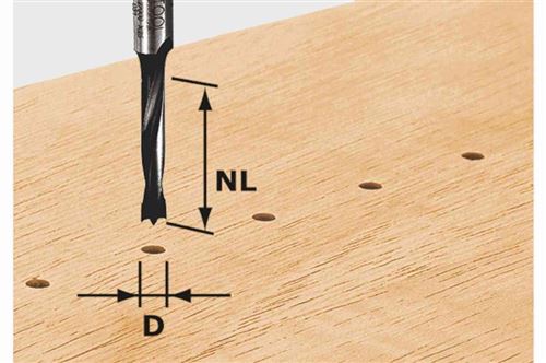 Fraise pour Tourillons Hw avec Queue De 8Mm Festool Hw S8 D5/30 Z - 491066