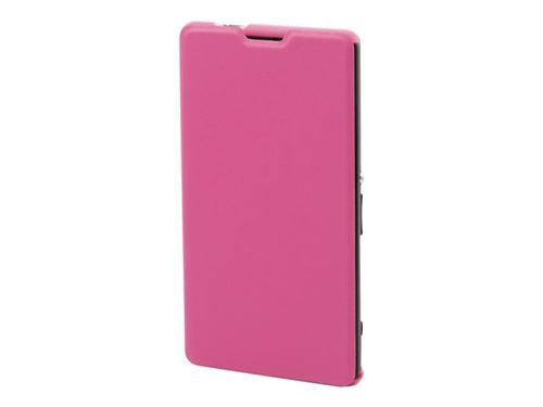 Muvit Easy Folio SEEAF0003 - Beschermende bedekking voor mobiele telefoon - roze - voor Sony XPERIA Z1 Compact