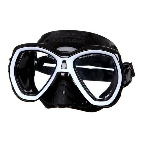 SEAC Masque de plongée Elba - Médium - Noir et blanc