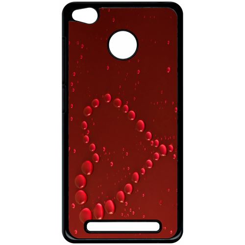 Coque Xiaomi Redmi 3s Prime Coeur Goutte D'eau Rouge