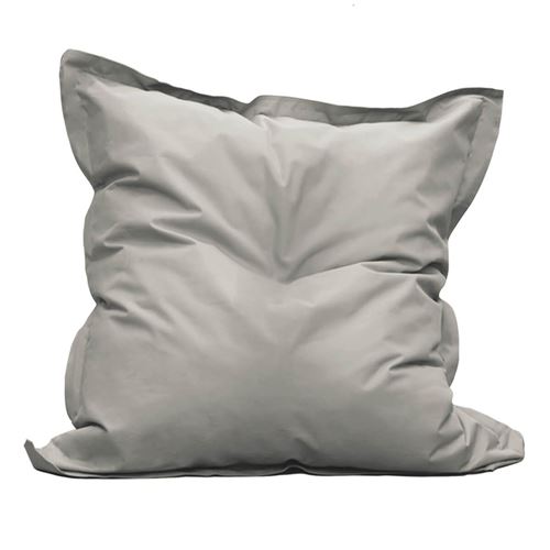 SQUARE - Pouf d'Extérieur Tissu Coloris Gris Clair