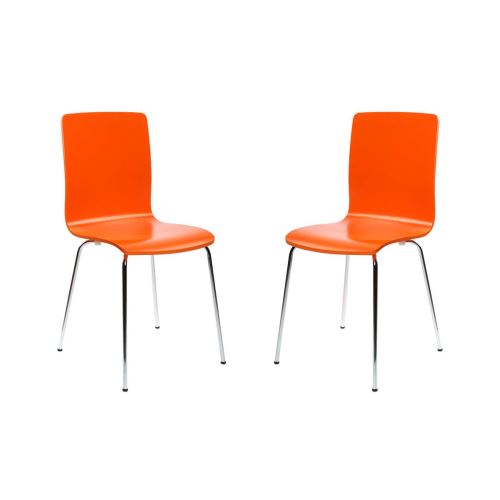 Chaises design cuisine orange (lot de 2) NELLY Achat Chaises design cuisine orange (lot de 2) NELLY Achat