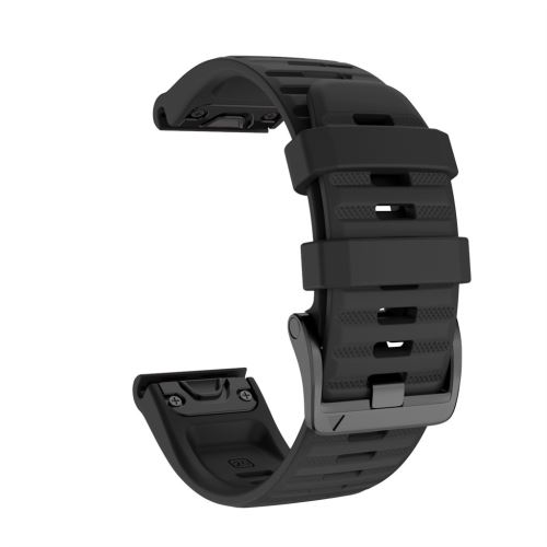 Bracelet de montre Compatible avec Garmin Fenix6X / 6Xpro, Silicone - Noir