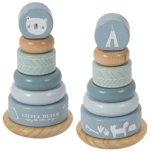 Petite pyramide en bois hollandaise bleue
