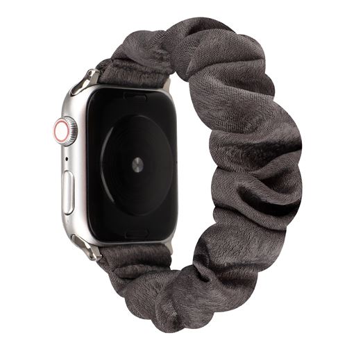 Bracelet en tissu élastique élégant pour Apple Watch Series 6/ SE/ 5/ 4 44mm - Gris