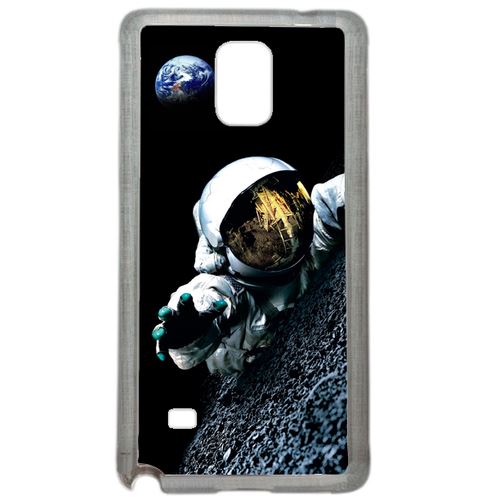 Coque Astronaute Planete Compatible Samsung Galaxy Note 4 Transparent