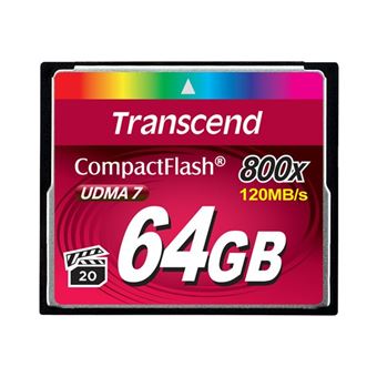 Transcend - Carte mémoire flash - 64 Go - 800x - CompactFlash - 1