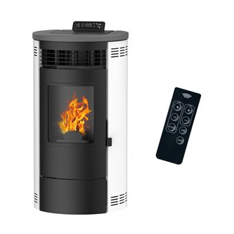 Poêle à granulés étanche Flavia 9,5 kW Blanc Sannover - 1