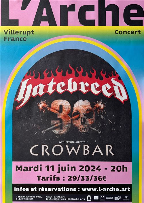 Affiche - Hatebreed - Concert 2024 - 60x86cm