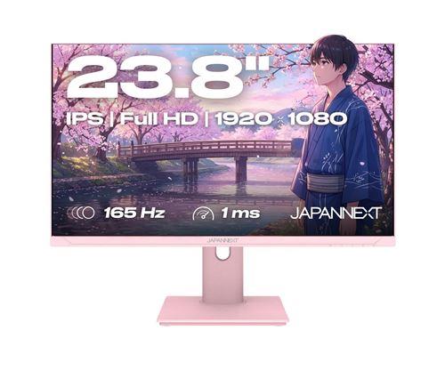 Ecran PC Gamer 23.8"" IPS Full HD (1920x1080) 165Hz 1ms Rose Pastel JN-I238F165-HSP-PK