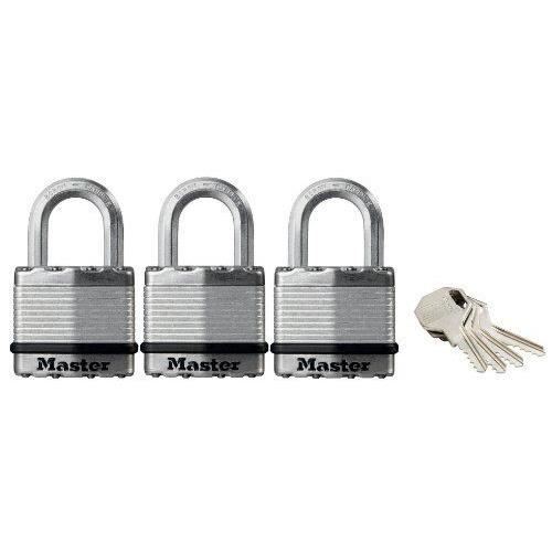 Non Communiqué Gris Cadenas - Master Lock - M1eurtri Excell - Lot De 3 - Clés Identiques - 45 Mm