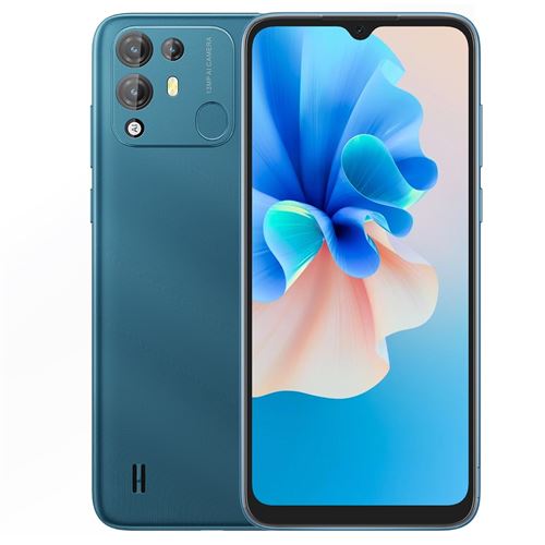 Smartphone Double SIM Ecran IPS 6,5 Android 11 Téléphone 4G 4GB+64GB Bleu YONIS
