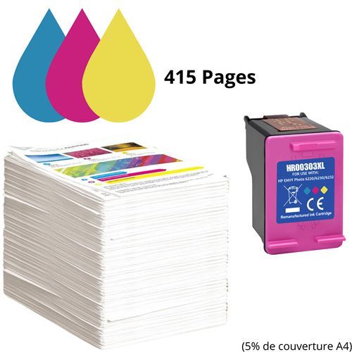 XL Ink Cartridge Replacement For Hp 303 Black And Colour For 303XL For Hp Envy Photo 6230 7830 6232 6220 7134 6234 Tango X (2 Pack Black Color - View #3