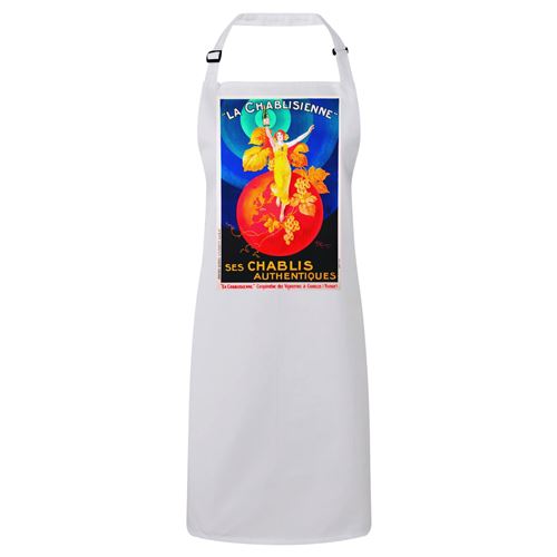 Fabulous Tablier Cuisine Premium Blanc Chablis Chablissienne Affiche Vintage Alcool