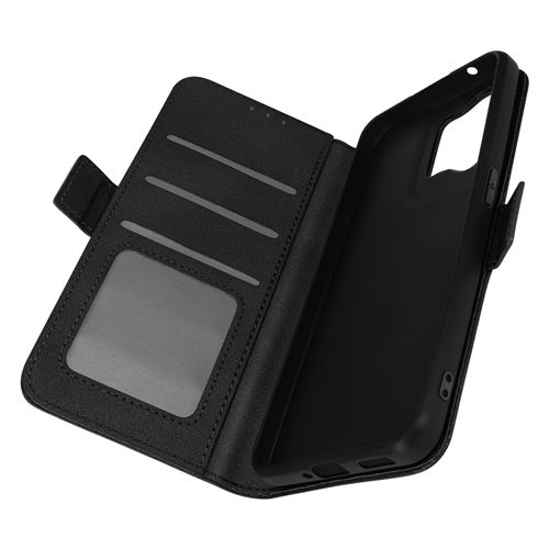 Étui pour Oppo Reno 8 5G Portefeuille Support Vidéo Double Languette Magnétique Avizar Noir