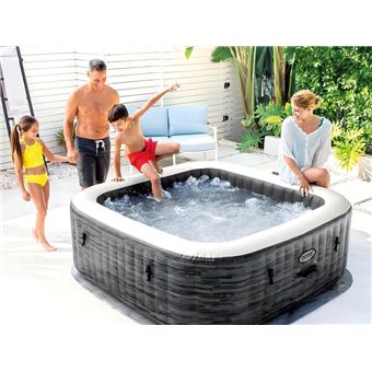 Spa gonflable Intex PureSpa Ardoise carré Bulles 4 places