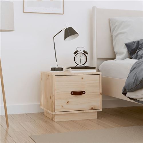 Vidaxl Table De Chevet 40X34x35 Cm - Bois De Pin - Image 3