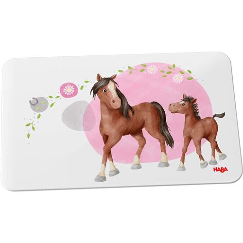 Figurine-Haba 305703 - Planchette Chevaux